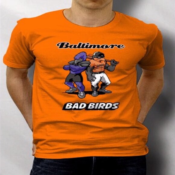 Baltimore Bad Birds Sport Teams Orange Short Sleeve T-Shirt - NEW Fast Ship - Picture 2 of 4